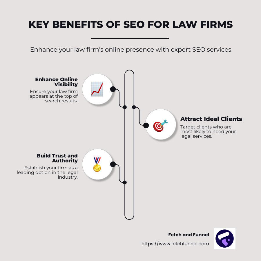 key benefits of SEO for law firms infographic - seo agency for law firms infographic infographic-line-3-steps-neat_beige