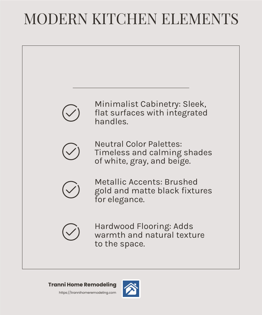 Modern Kitchen Design Elements - design and the modern kitchen infographic checklist-light-beige