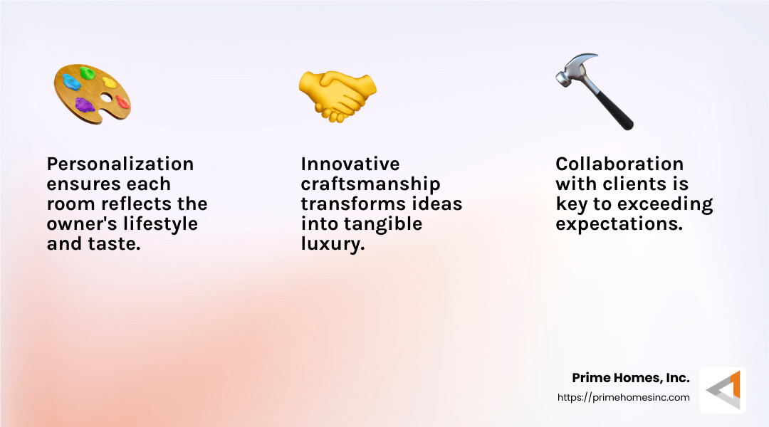 Client collaboration in luxury home building - luxury home building company infographic 3_facts_emoji_light-gradient