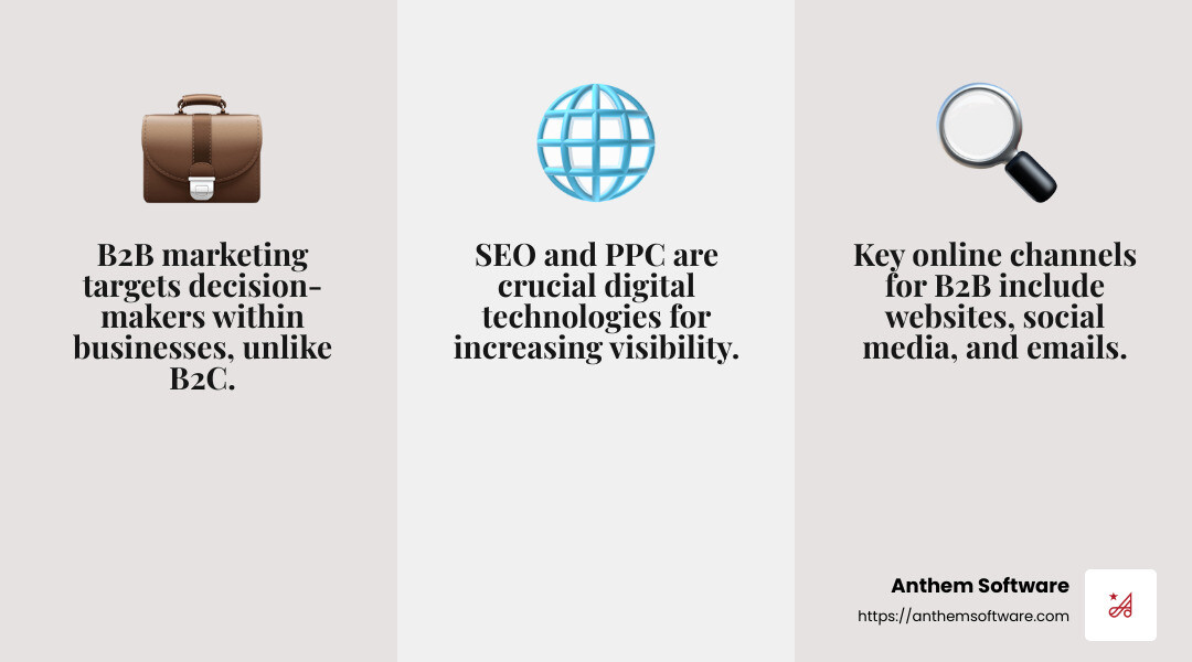 1b1b22e87233385f0ec5ef972469429d4f942058 B2B Digital Marketing: How to Make It Work for You Discover top strategies for digital marketing business to business success. Boost ROI and brand awareness with actionable insights today! B2B Digital Marketing Tools and Strategies - digital marketing business to business infographic 3_facts_emoji_grey