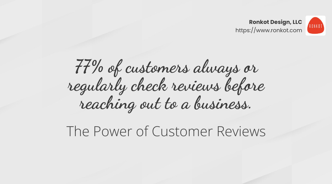 77% of customers always or regularly check reviews before reaching out to a business. - plumbing leads infographic simple-stat-landscape-light