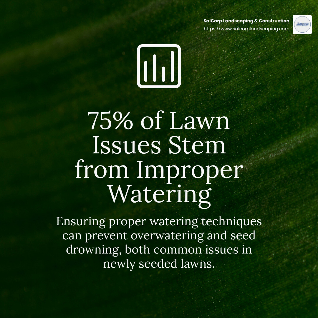 Nitrogen is crucial for promoting lush, green growth in newly seeded lawns. - how to care for lawn after hydroseeding infographic simple-stat-green