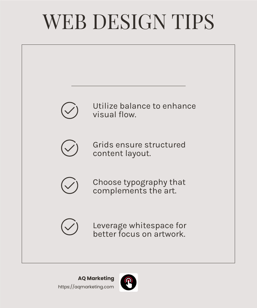 Whitespace importance - Painting Web Design infographic checklist-light-beige
