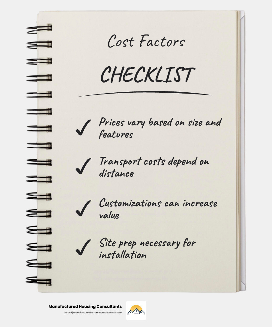 Cost Considerations for Mobile Homes - cheap mobile trailer homes for sale infographic checklist-notebook Cost Considerations for Mobile Homes - cheap mobile trailer homes for sale infographic checklist-notebook