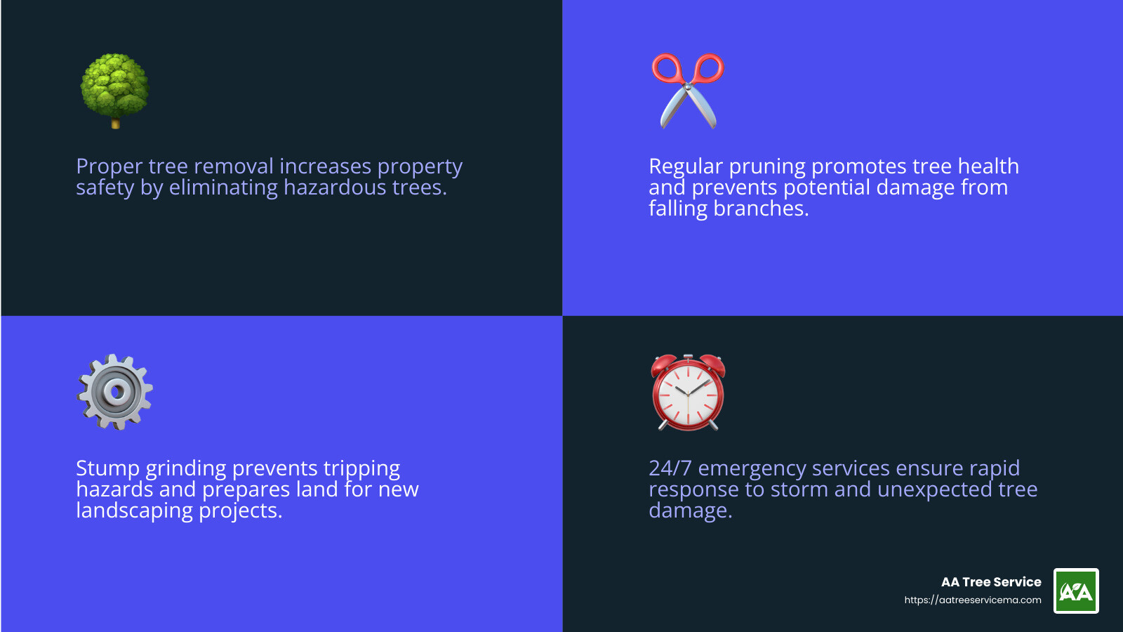 Professional tree services ensure safety and aesthetics in North Reading, MA. - tree removal north reading ma infographic 4_facts_emoji_blue Professional tree services ensure safety and aesthetics in North Reading, MA. - tree removal north reading ma infographic 4_facts_emoji_blue