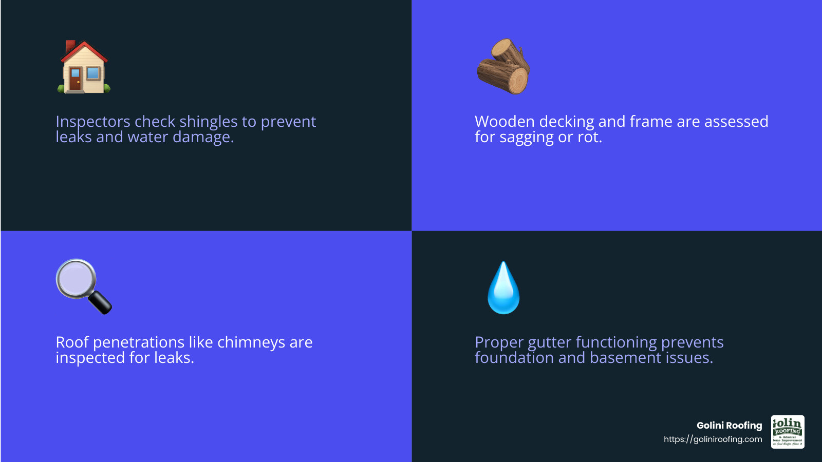 Roof Inspection Importance - what is a roof inspection infographic 4_facts_emoji_blue