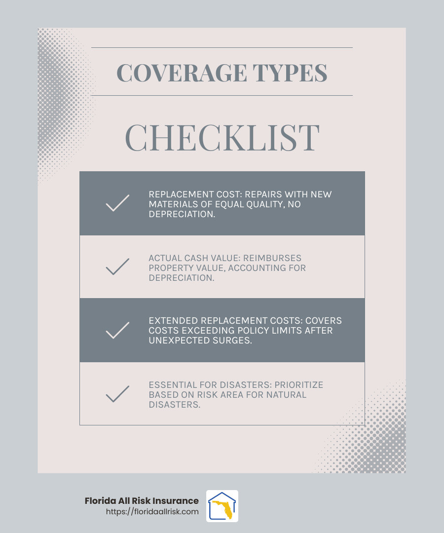 Understanding the Different Types of Property Insurance Coverage - business property insurance companies infographic checklist-light-blue-grey
