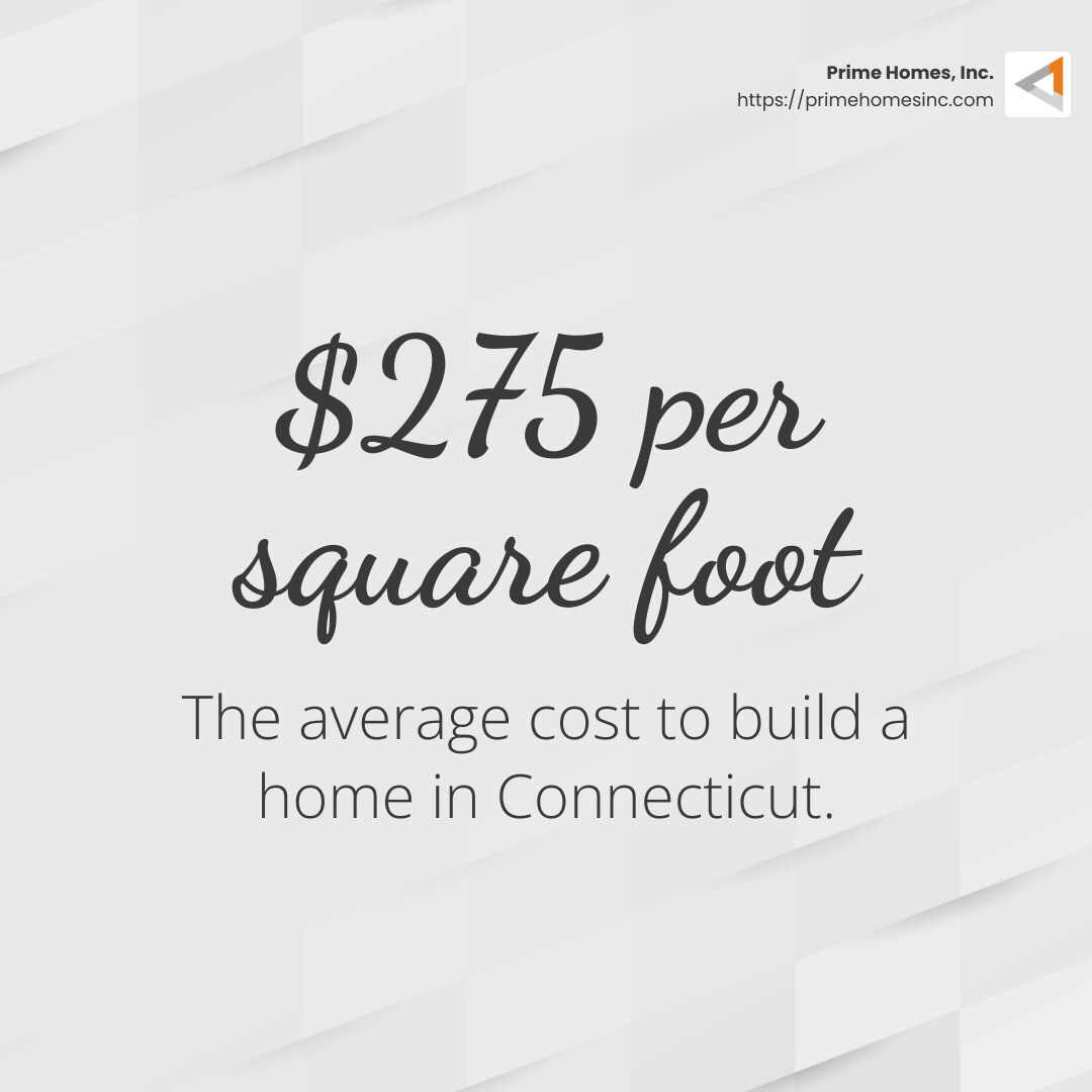Average cost to build a home in Connecticut - Home Builder Granby CT infographic simple-stat-light