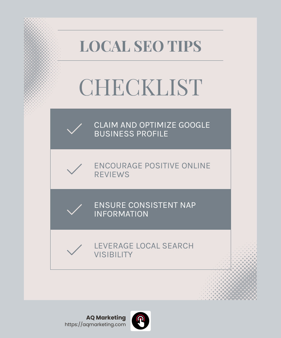 Local searches lead to in-store visits - Small business SEO strategies infographic checklist-light-blue-grey