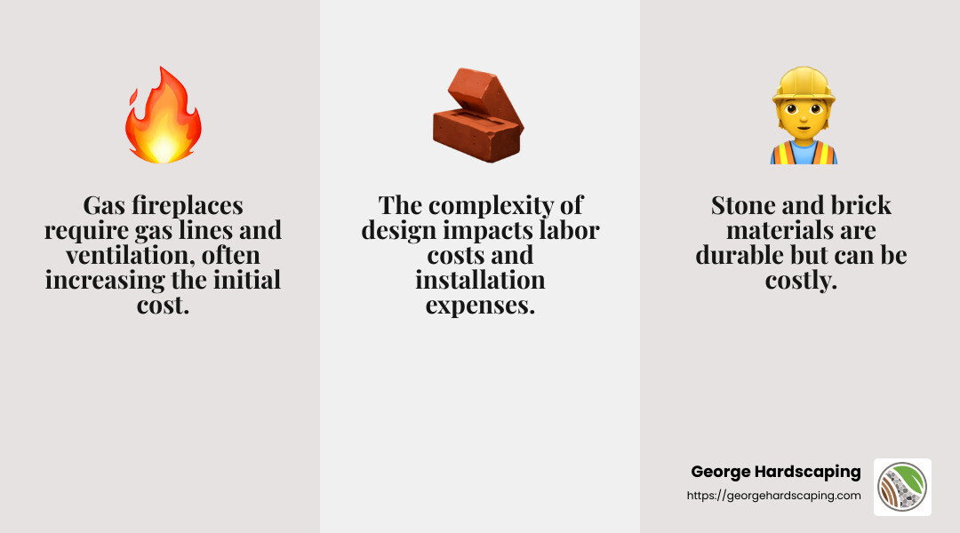 Professional installation ensures safety and quality - custom fireplace installation infographic 3_facts_emoji_grey