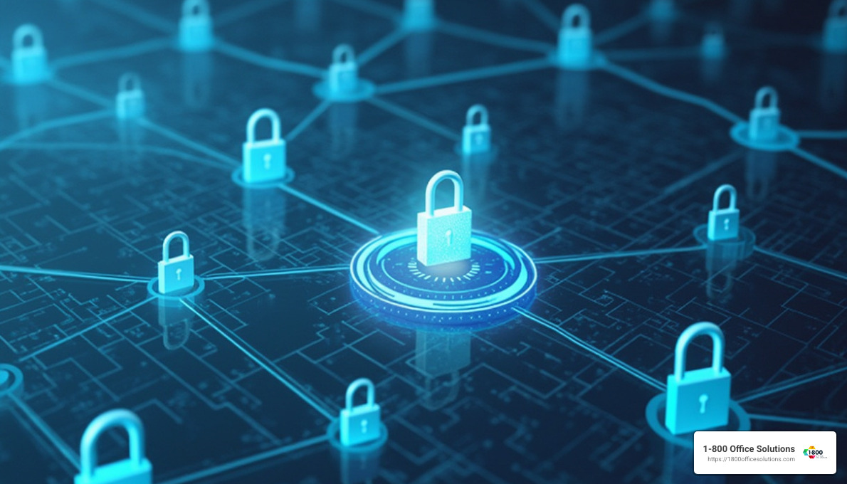 Network security illustration - cybersecurity service provider Network security illustration - cybersecurity service provider