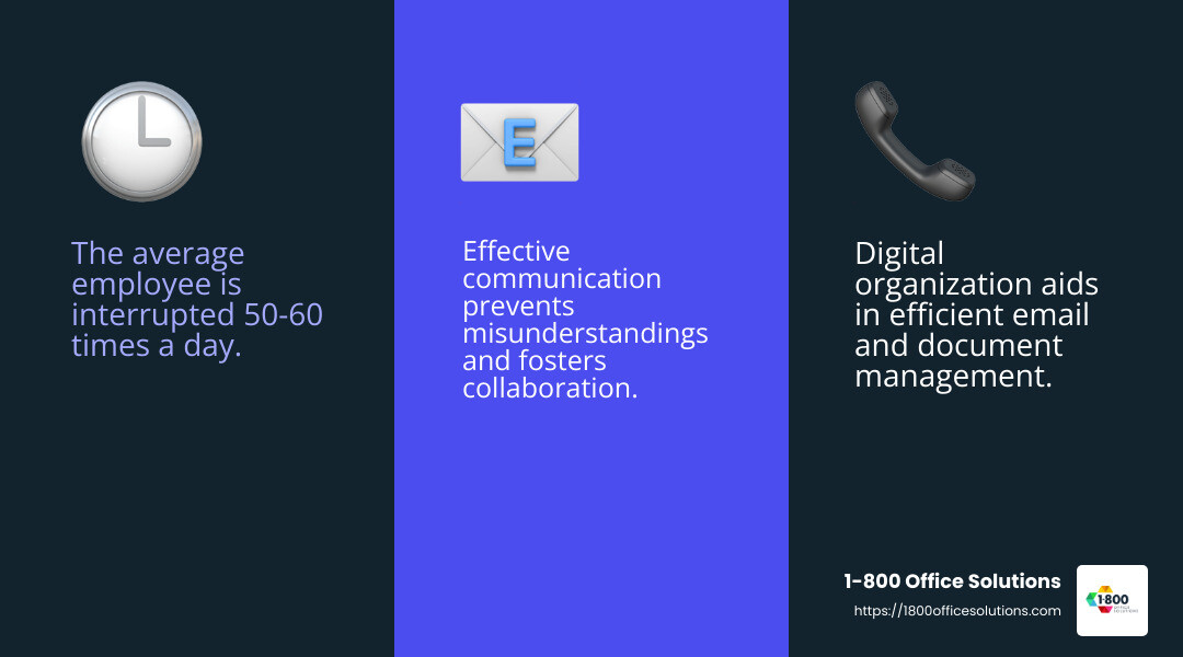 Effective Communication in Office Admin - office admin tips infographic 3_facts_emoji_blue Effective Communication in Office Admin - office admin tips infographic 3_facts_emoji_blue