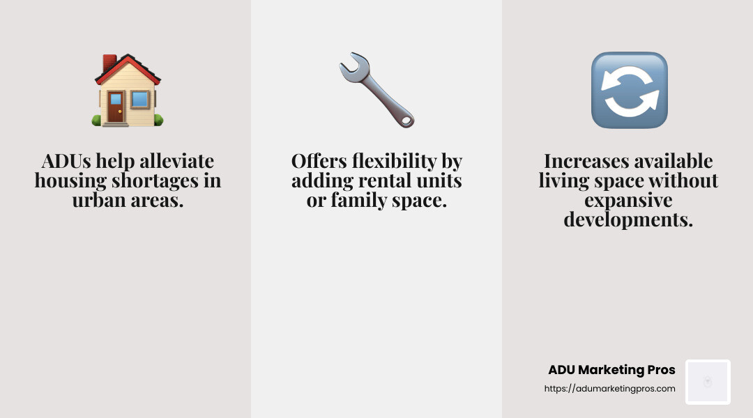 ADU demand increase - marketing for construction companies of accessory dwelling units (ADU) infographic 3_facts_emoji_grey