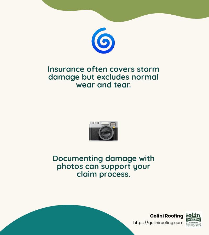 Insurance coverage can vary greatly, so understand your policy. - roofing company near me infographic 2_facts_emoji_nature