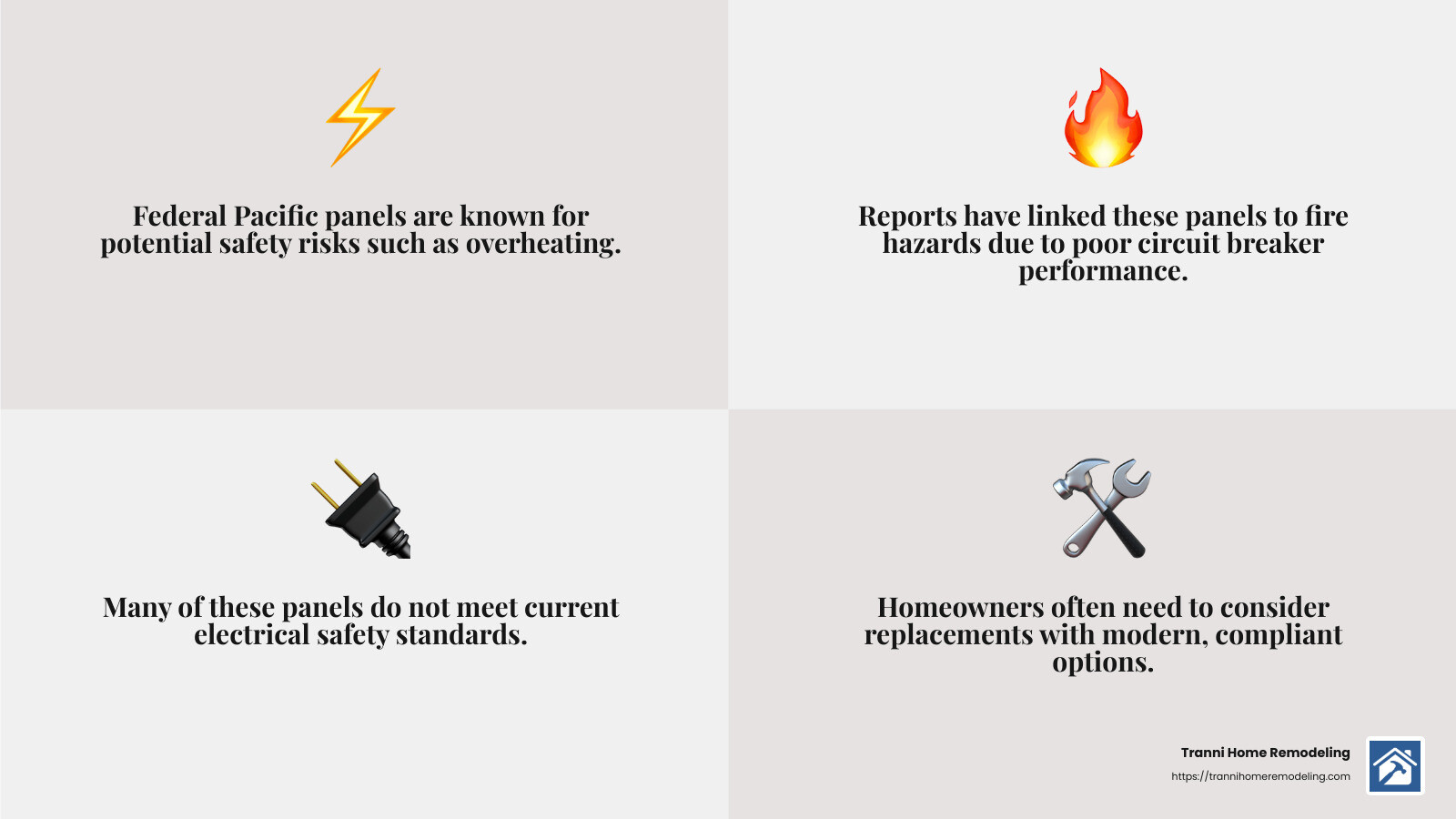 Federal Pacific 100 Amp Panel: Features, Pros, and Cons 3 Quote about outdated technology - federal pacific 100 amp panel infographic 4_facts_emoji_grey