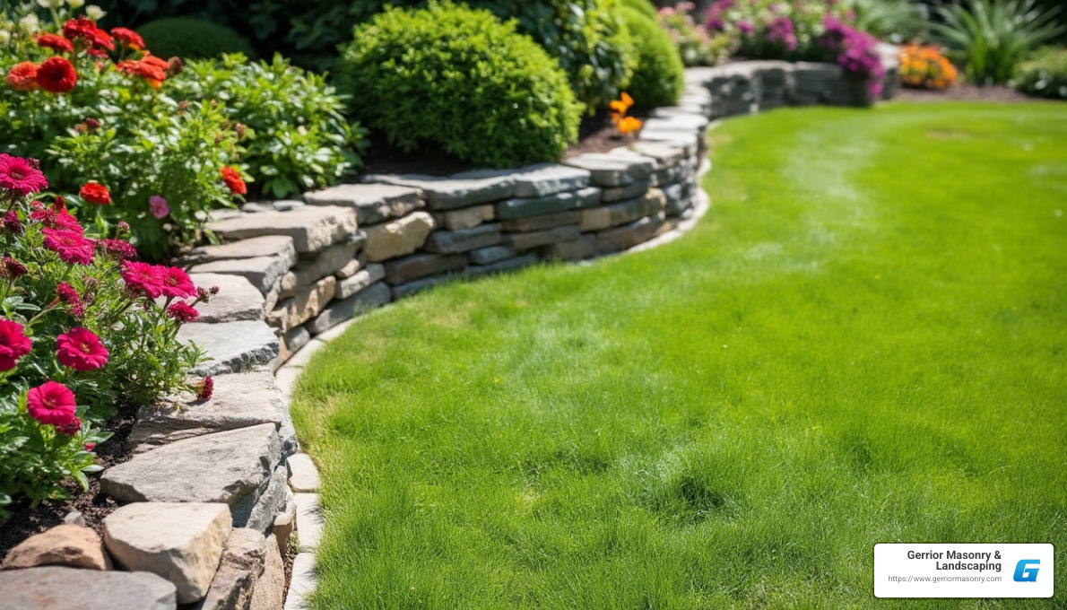 stone garden edging - Stone garden edging