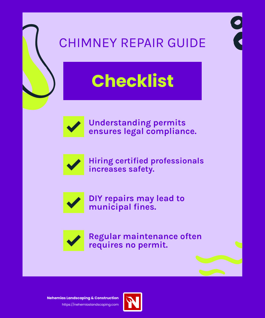 Expert guidance and quality services - does chimney repair require a permit in massachusetts infographic checklist-fun-neon
