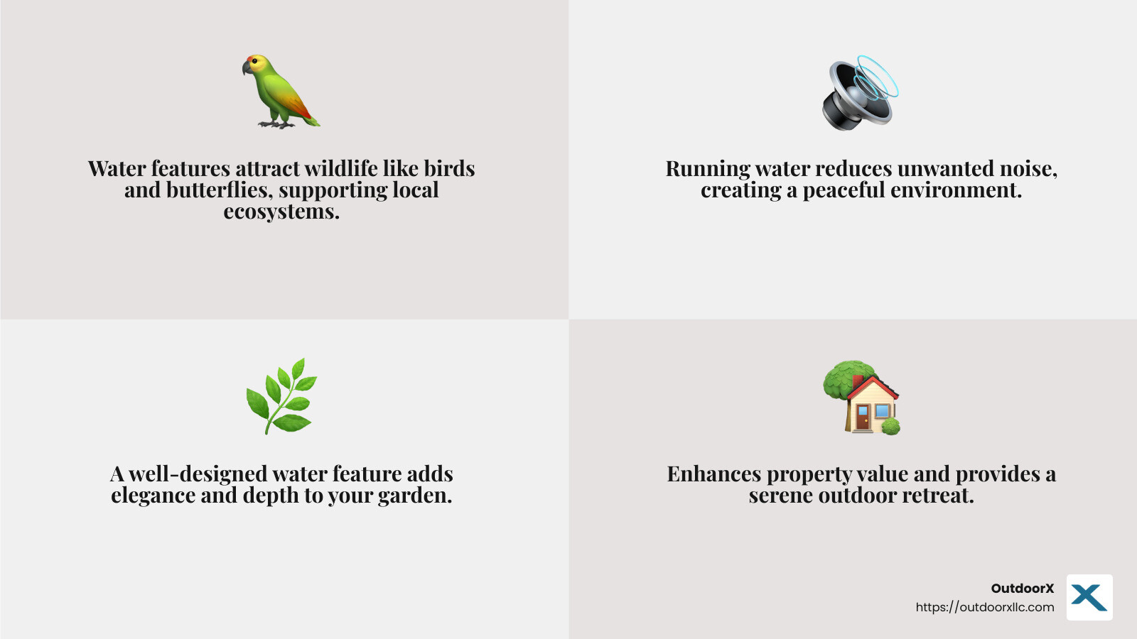 Water feature visual appeal - Water feature installations infographic 4_facts_emoji_grey