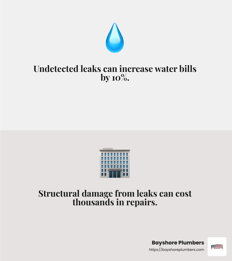 Importance of Leak Detection - plumbing services for restaurants infographic 2_facts_emoji_grey