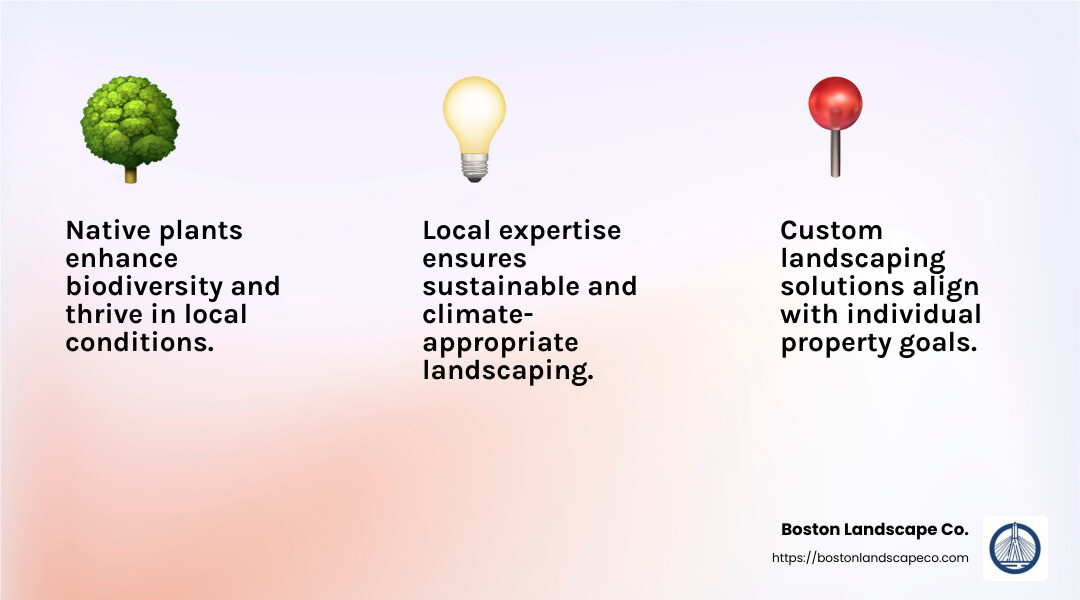 Boston Landscape Co. is your trusted partner for enhancing outdoor spaces. - professional landscaping services near me infographic 3_facts_emoji_light-gradient