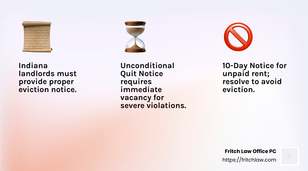 Indiana eviction notice types - tenant rights indiana eviction infographic 3_facts_emoji_light-gradient