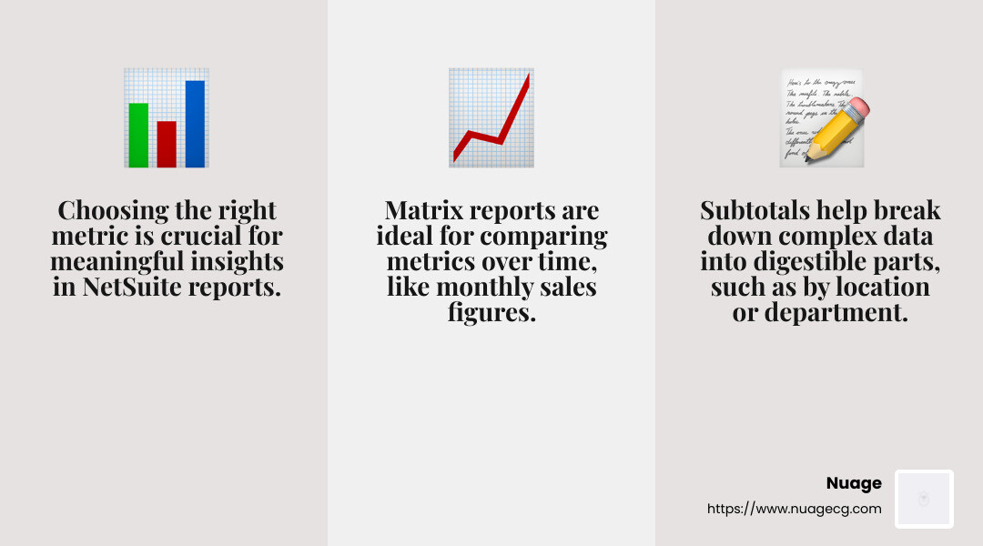 NetSuite's powerful reporting capabilities - how to make a report in net suite infographic 3_facts_emoji_grey