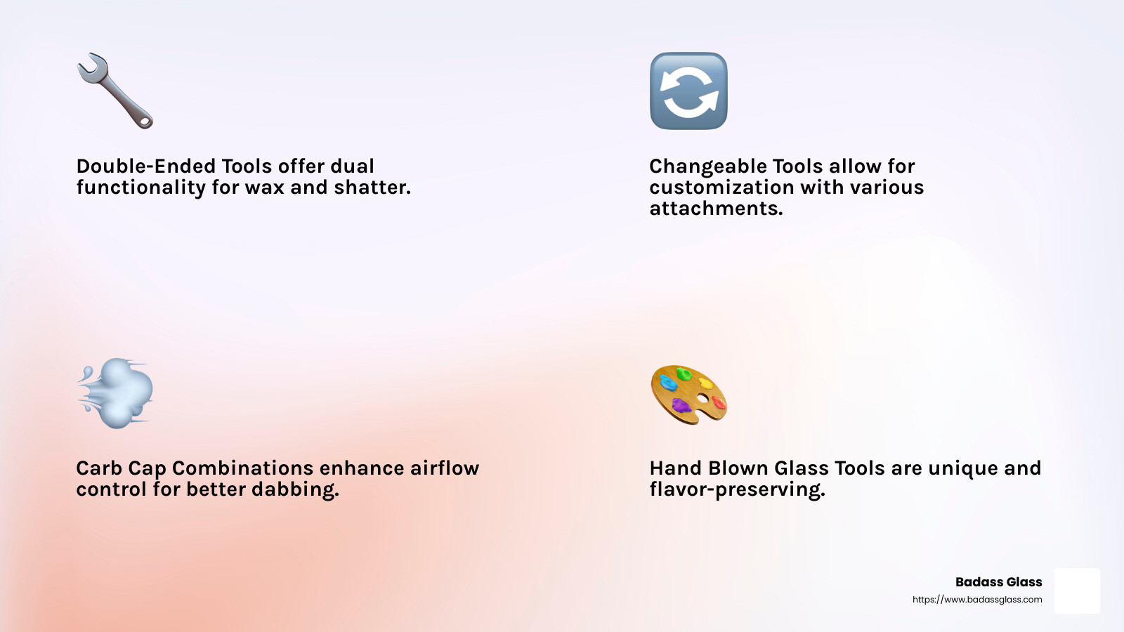 Versatile dab tools for every need - best dab tools infographic 4_facts_emoji_light-gradient