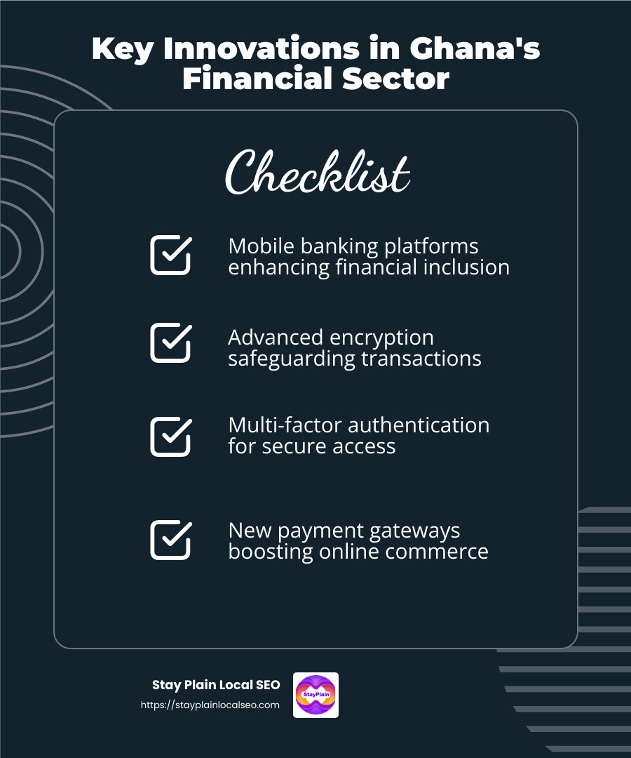 Security measures are crucial for protecting financial transactions. - web design companies in ghana infographic checklist-dark-blue