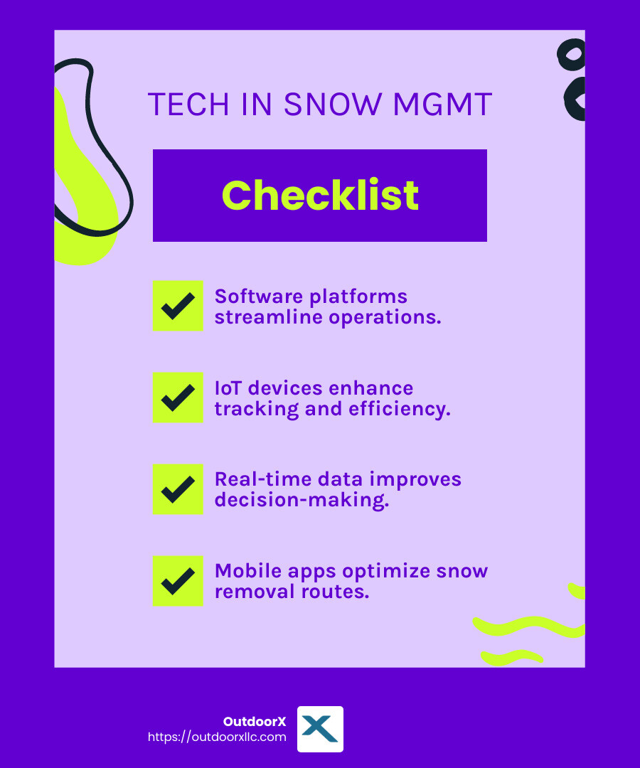 Yeti Platform Improvements - commercial snow management infographic checklist-fun-neon