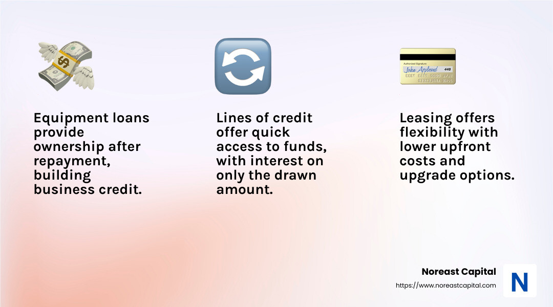 Startup equipment finance options infographic - equipment finance for startups infographic 3_facts_emoji_light-gradient
