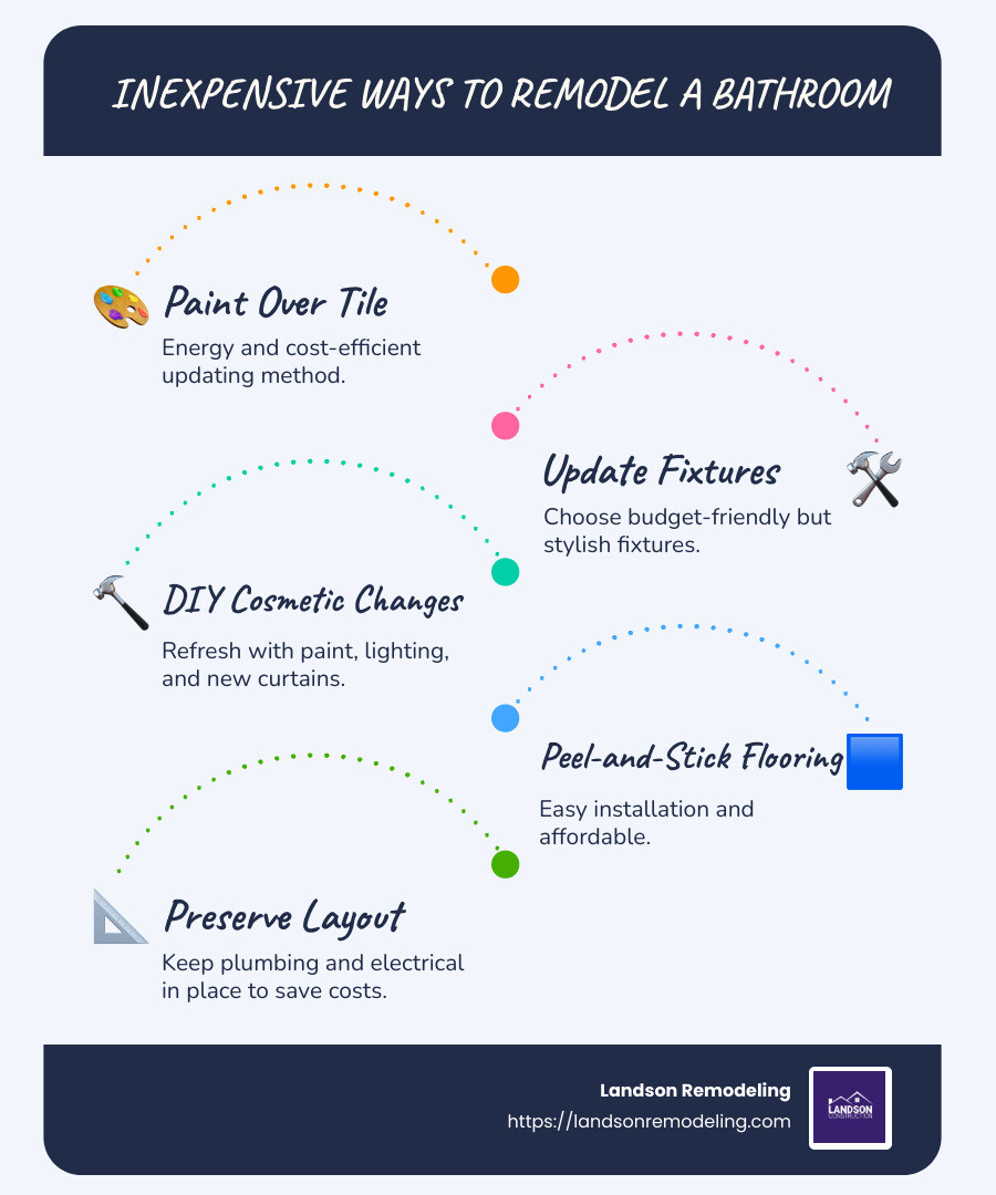 Inexpensive Ways to Remodel a Bathroom: Top 5 Brilliant Tips