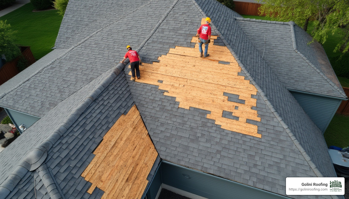 Roof replacement process - complete roof replacement