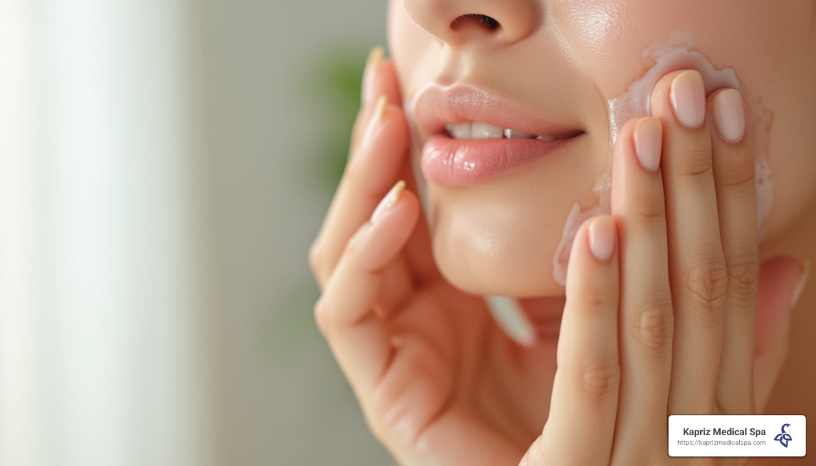Patting Technique - how to use origins plantscription anti-aging treatment lotion