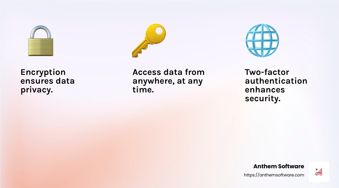 Data security measures - cloud crm solutions for small business infographic 3_facts_emoji_light-gradient