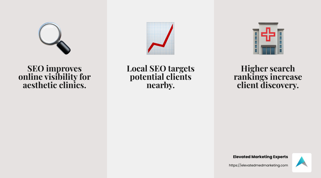 SEO Basics - Aesthetic Practice SEO infographic 3_facts_emoji_grey