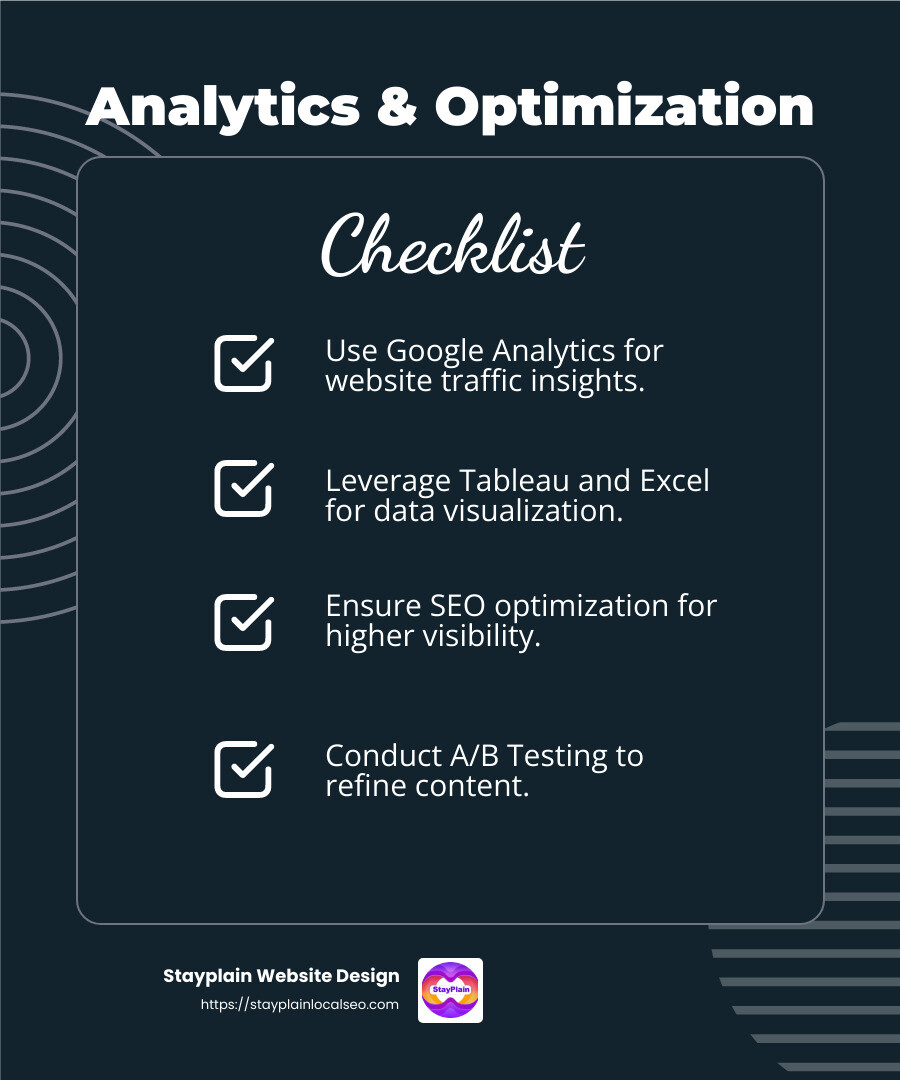 Analytics Tools - Digital marketing Ghana infographic checklist-dark-blue