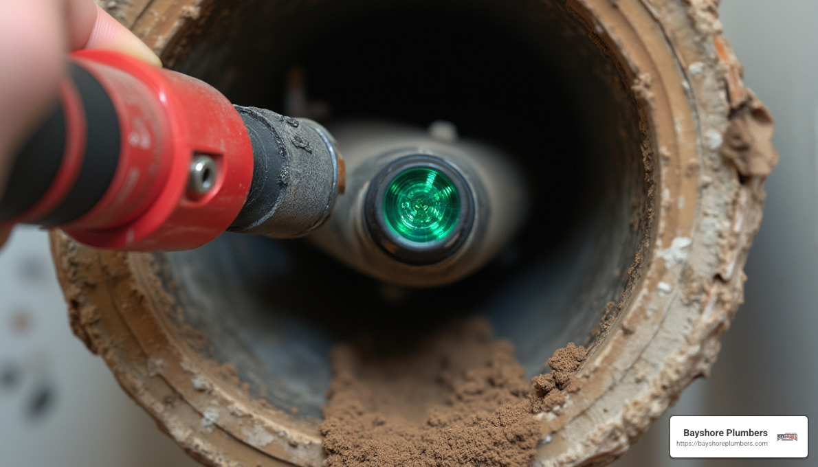 Camera inspections help identify the root cause of clogs - Drain cleaning Redwood City