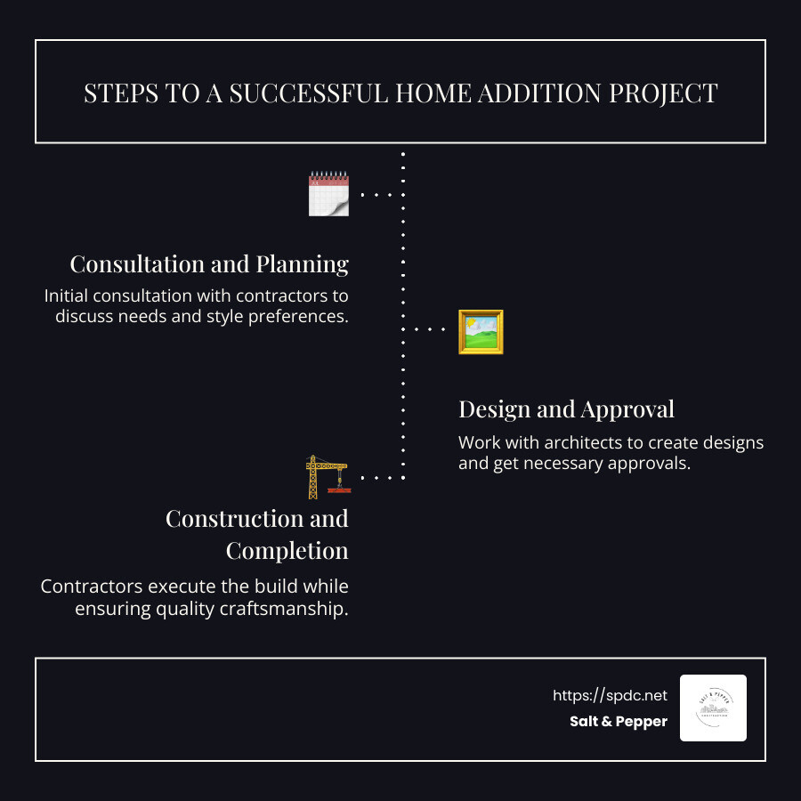 Infographic on home addition services in Tampa - Home addition contractors Tampa infographic infographic-line-3-steps-dark Infographic on home addition services in Tampa - Home addition contractors Tampa infographic infographic-line-3-steps-dark