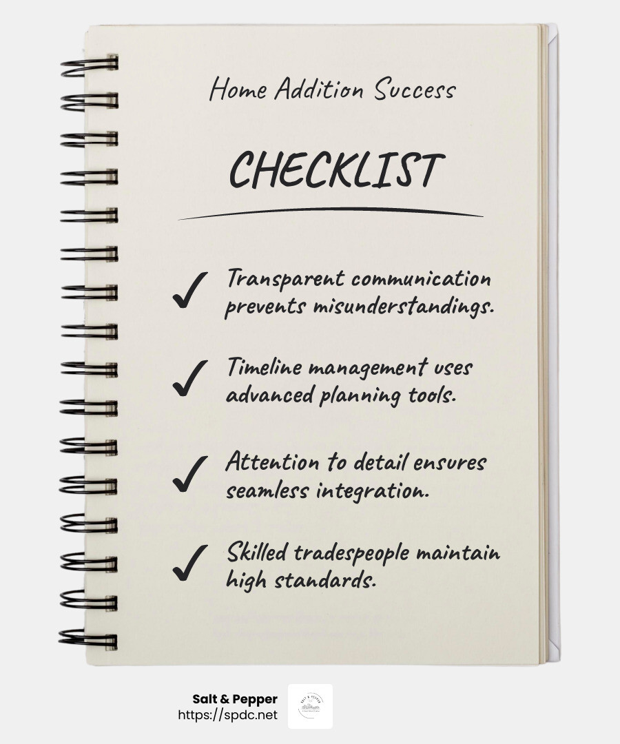 Quality craftsmanship ensures your home addition is built to last - Home addition contractors Tampa infographic checklist-notebook Quality craftsmanship ensures your home addition is built to last - Home addition contractors Tampa infographic checklist-notebook
