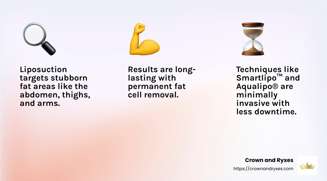 Liposuction benefits infographic - liposuction orlando fl infographic 3_facts_emoji_light-gradient