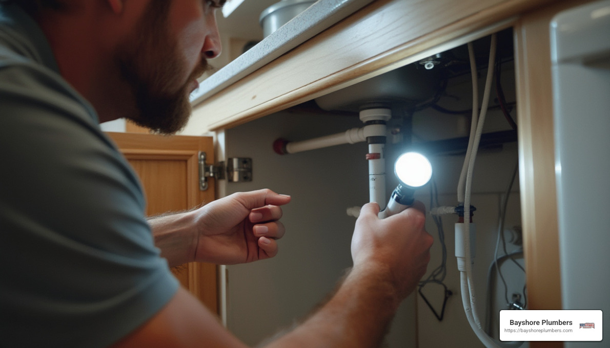 Check for leaks - plumbing preventative maintenance checklist
