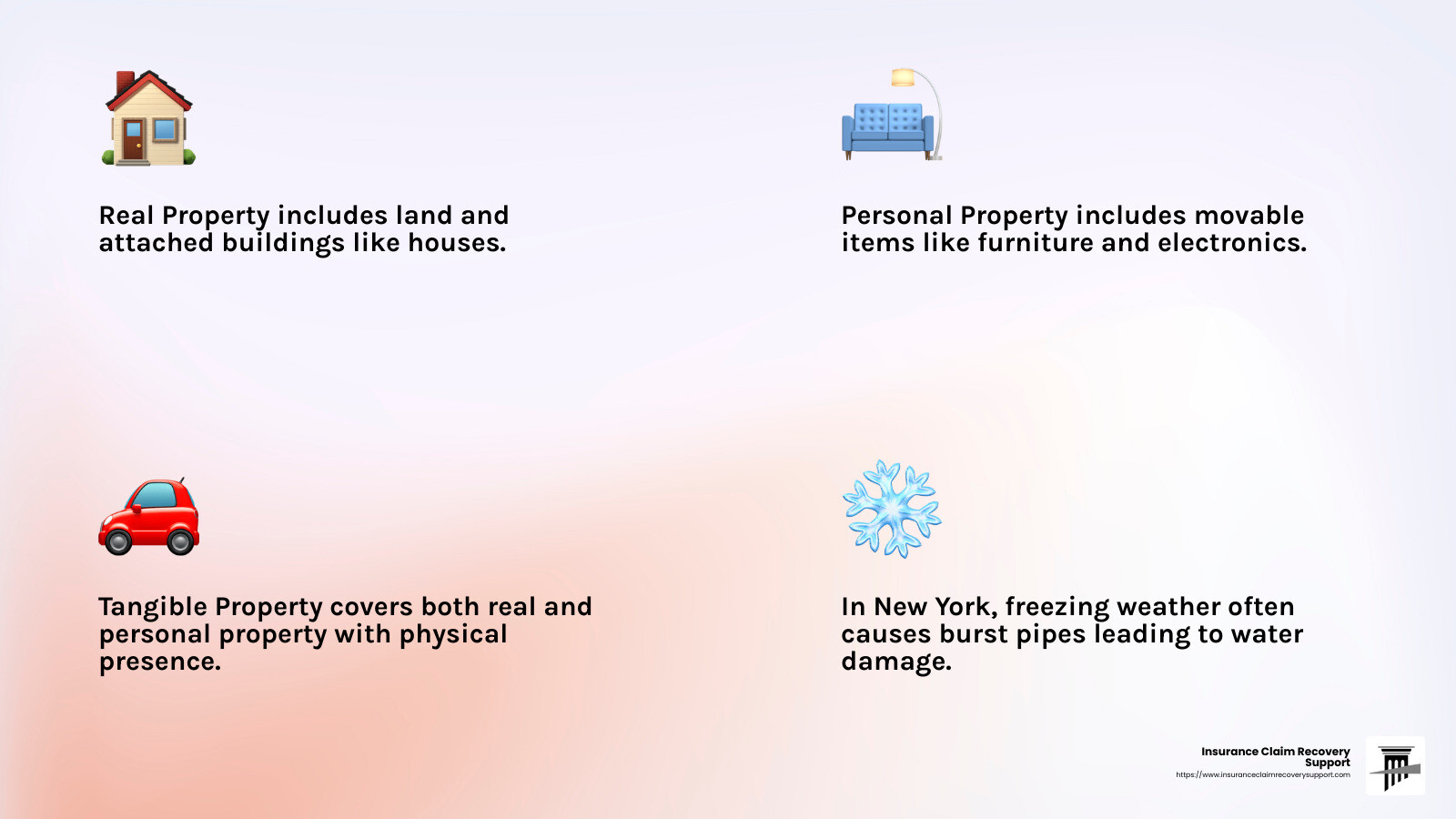 Description of property damage types - property damage legal support infographic 4_facts_emoji_light-gradient