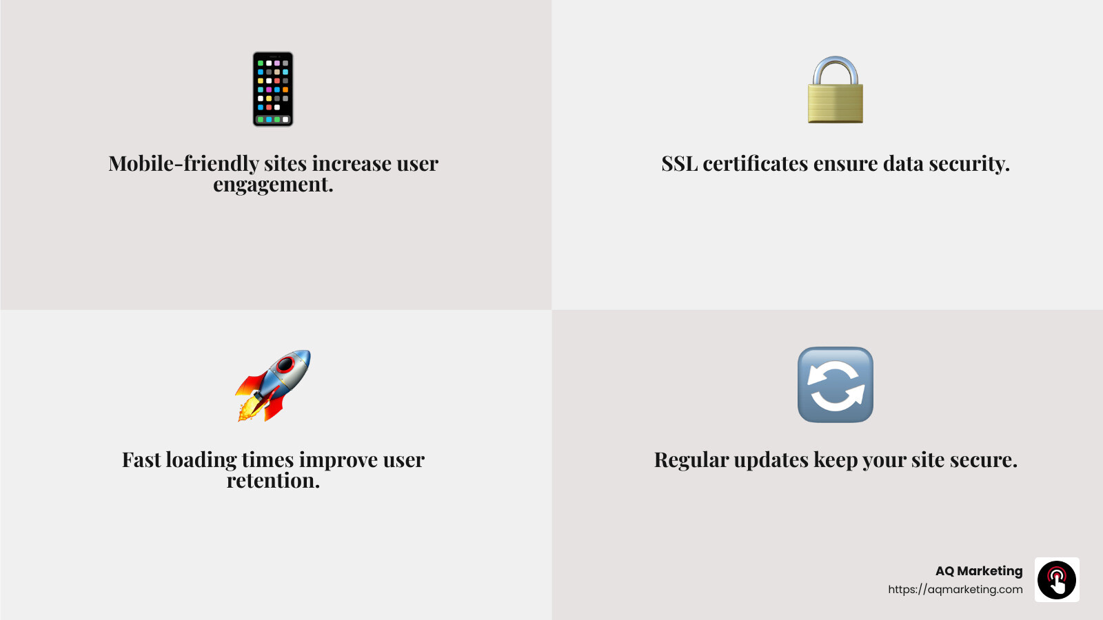 Mobile-friendliness is crucial for modern websites - Small business website development infographic 4_facts_emoji_grey