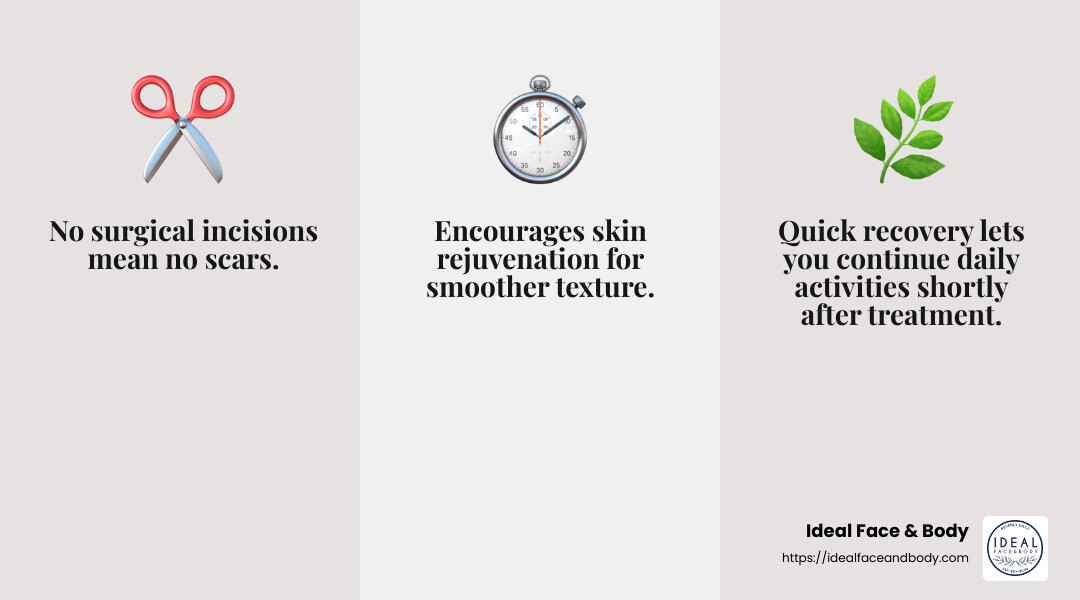 Minimal side effects and quick recovery make Dermapen a popular choice. - dermapen for large pores infographic 3_facts_emoji_grey