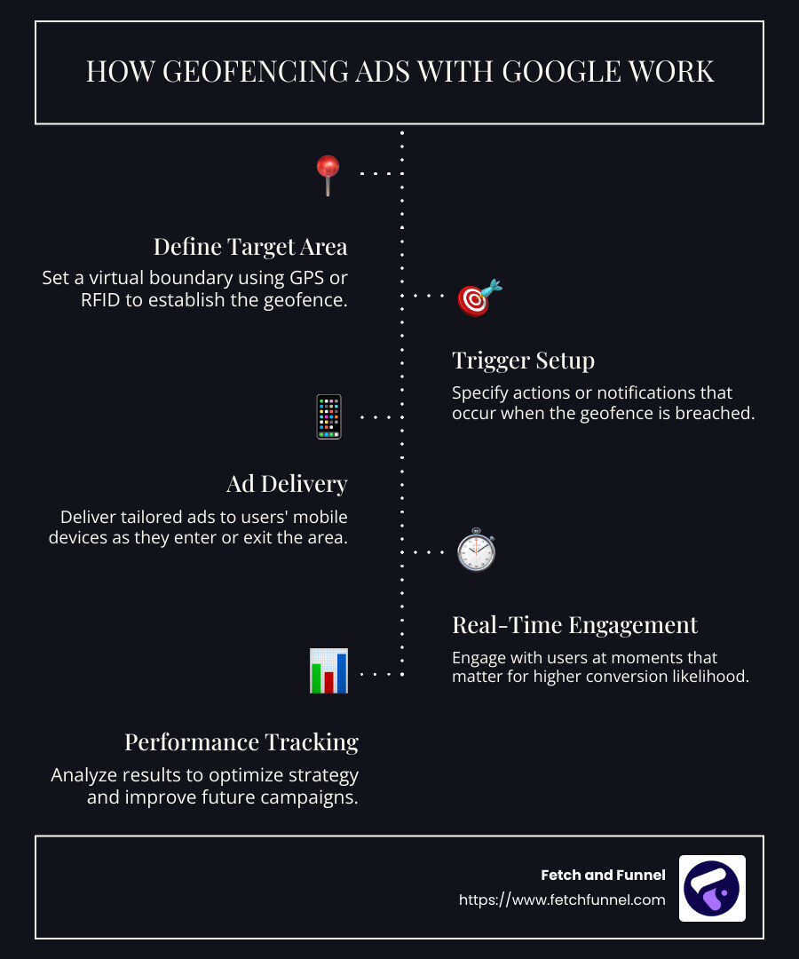 Infographic on How Geofencing Ads Google Work - geofencing ads google infographic infographic-line-5-steps-dark Infographic on How Geofencing Ads Google Work - geofencing ads google infographic infographic-line-5-steps-dark