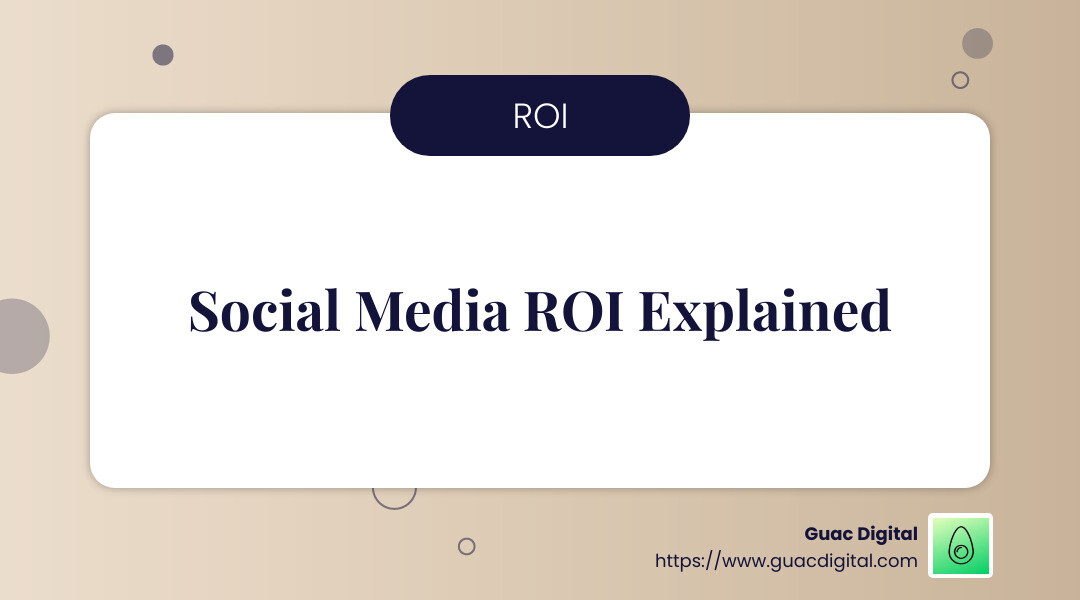 Example of social media ROI calculation - social media roi infographic simple-info-landscape-card