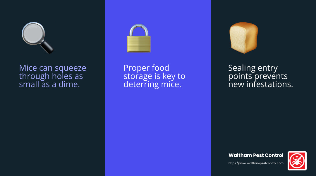 Mice can squeeze through tiny gaps - best mice removal companies infographic 3_facts_emoji_blue