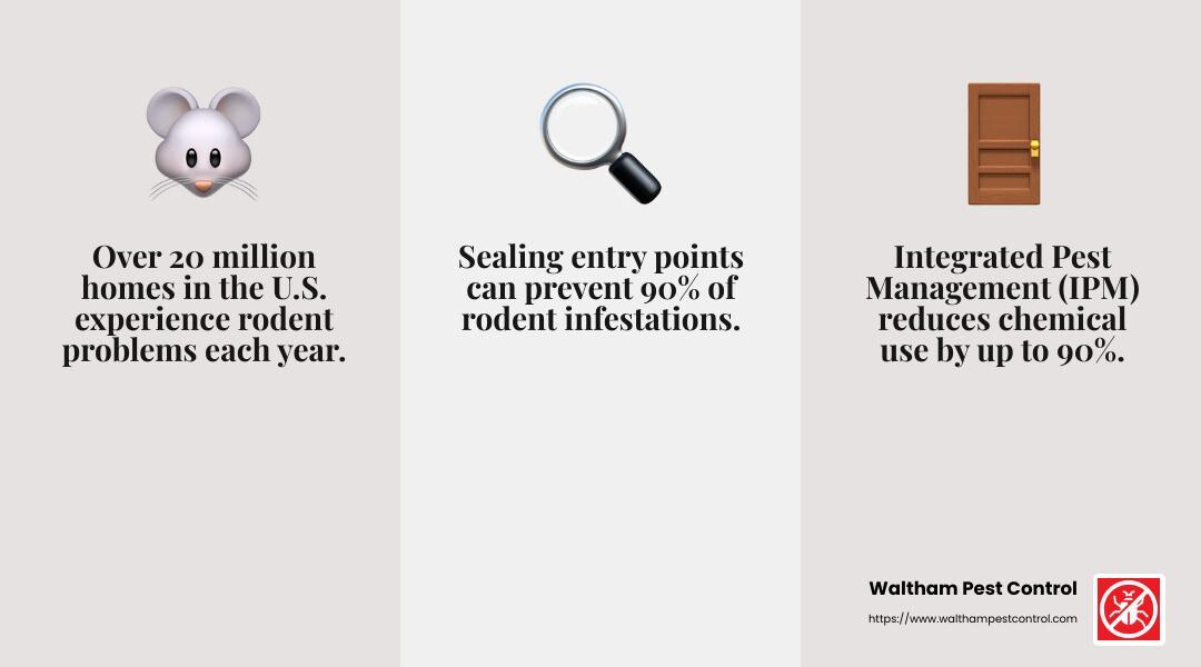 Local pest control services offer free estimates and custom solutions for effective mice removal. - best mice removal companies infographic 3_facts_emoji_grey