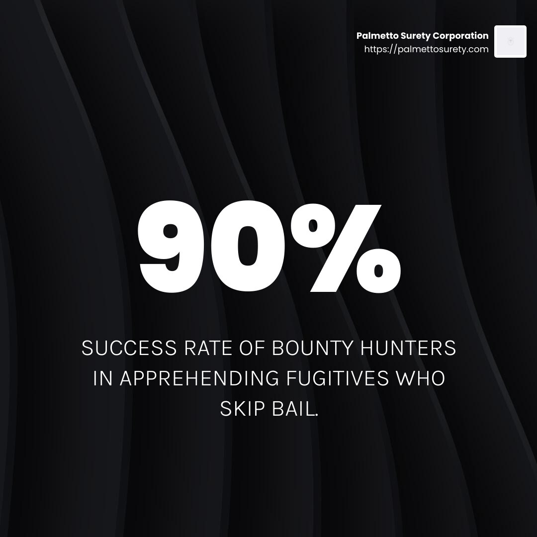 Bail enforcement 101: catching up with the law 3 Stat on bounty hunters' success rates - bail enforcement infographic simple-stat-dark