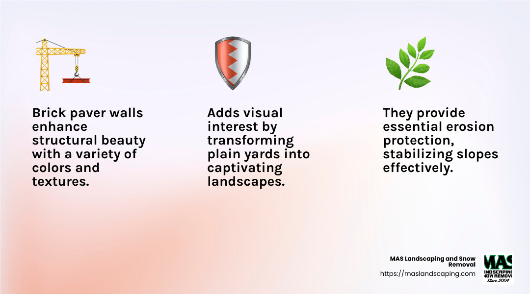 Erosion protection with retaining walls - brick paver wall infographic 3_facts_emoji_light-gradient